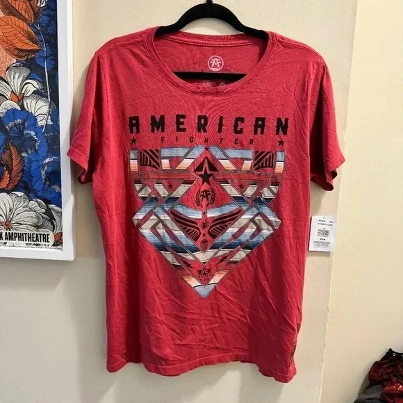 American Fighter T Shirts Women's Ridgeway Cranberry Short Sleeve Tee - FW15148 - Picture 1 of 5